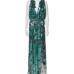 Caroline Ritzler (Paris) Green Metallic Jumpsuit